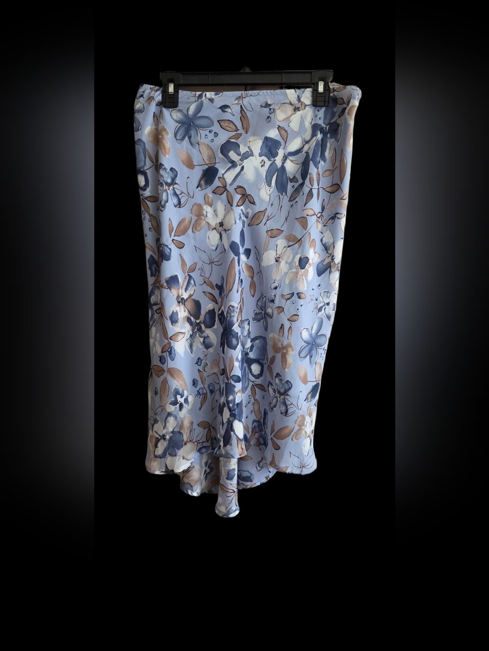 Y2K Floral Skirt in Light Blue, Tan, And White Junior's Large